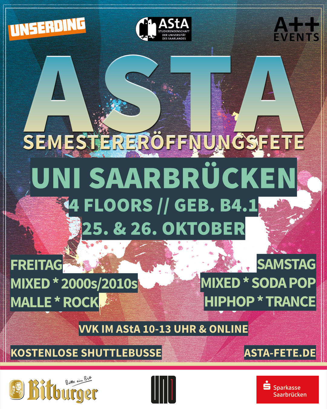 Tickets für die AStA-Semestereröffnungsfete